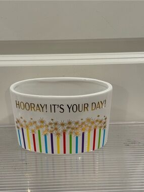 Vintage 1-800 - Flowers Hooray! It’s Your Day! Ceramic Vase ~ PREOWNED